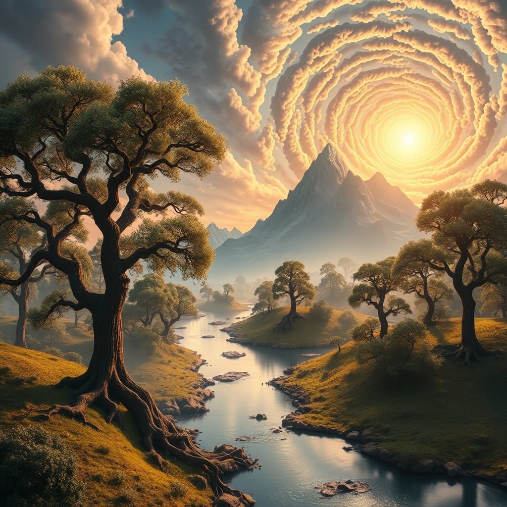 Fractal Harmony in Dreamlike Landscape