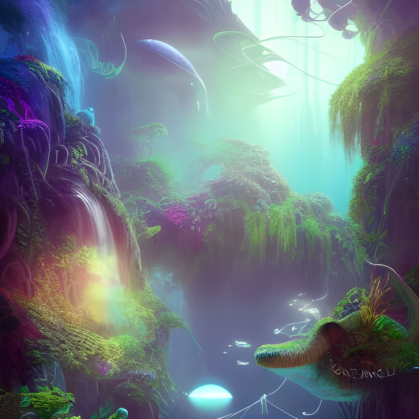 Navi People in Pandora's Bioluminescent Waters