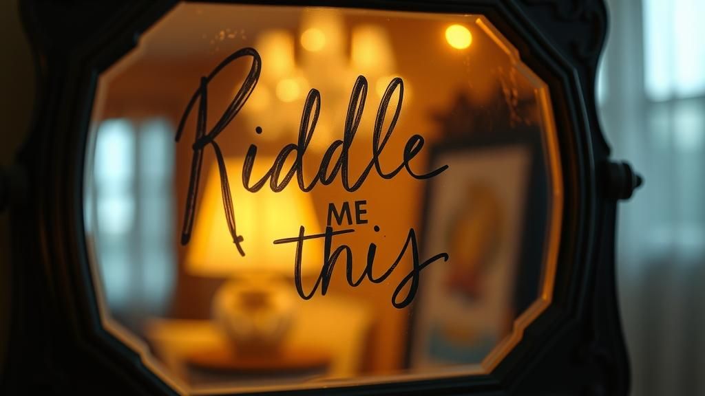 Mysterious Riddle Etched on Foggy Mirror