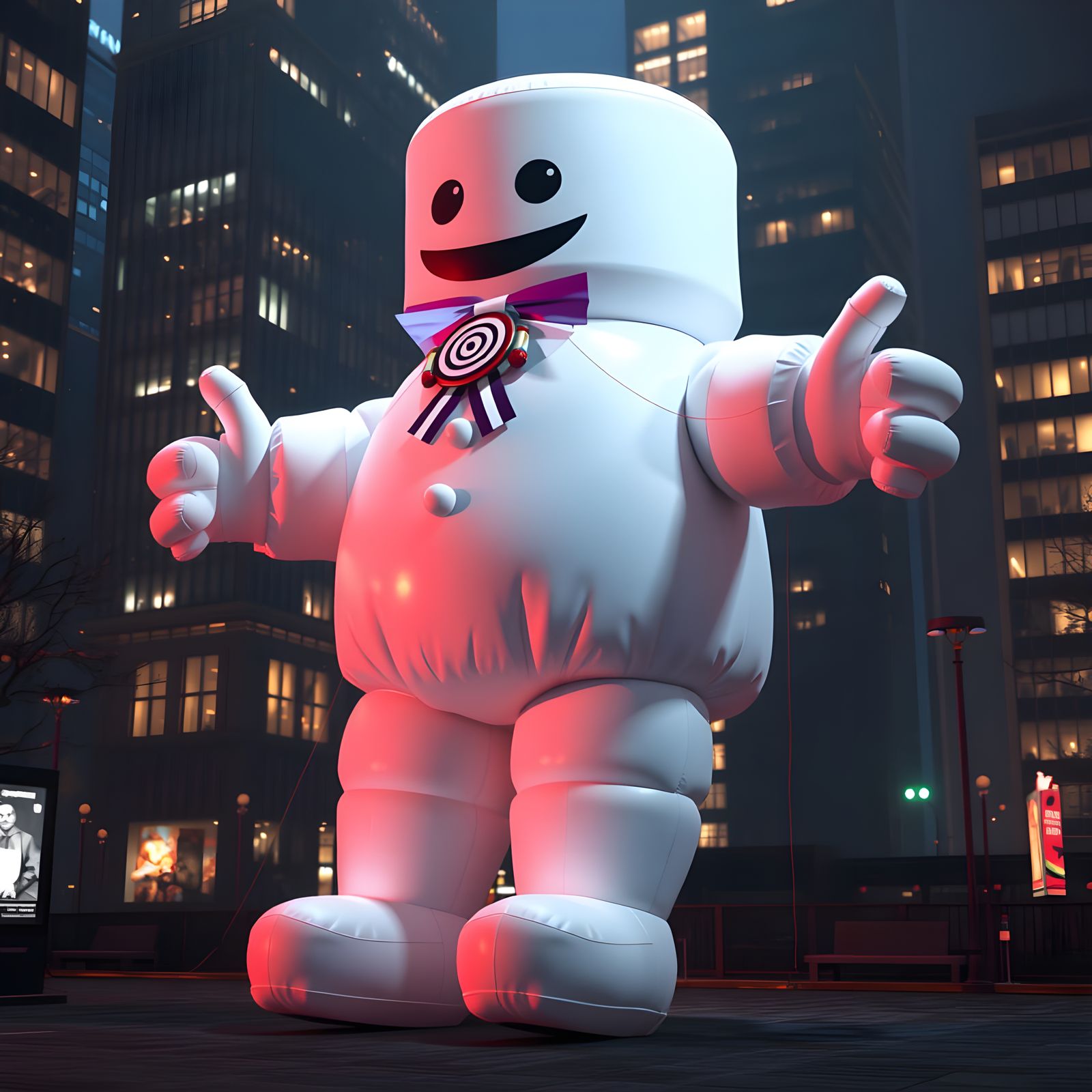 Giant Marshmallow Man Inflatable in Anime Style