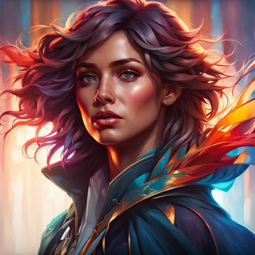 Detailed Portrait with Dynamic Lighting, 8k Resolution