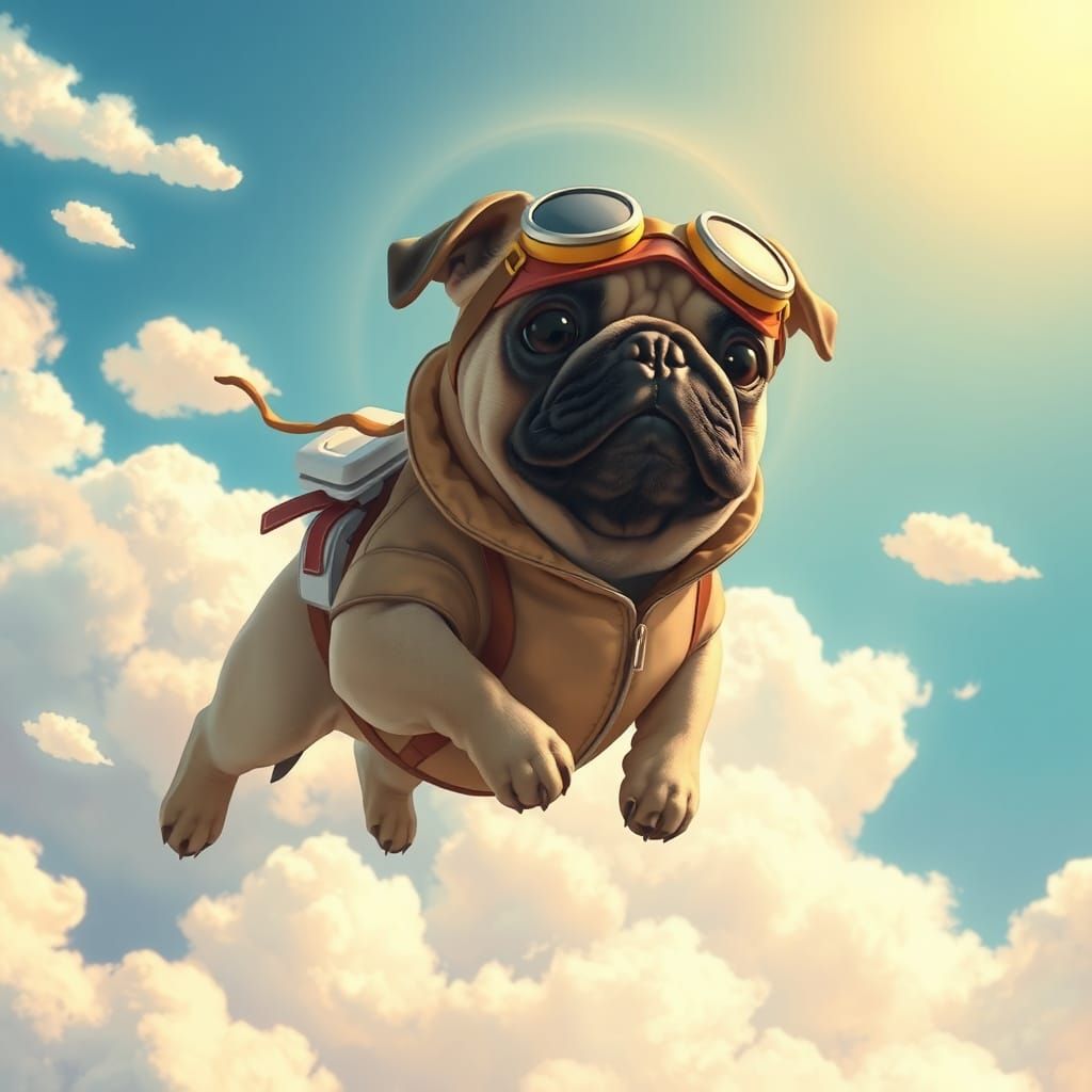 Unidentified flying pug