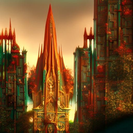 High Elven City: Ornate, Powerful, Overgrown