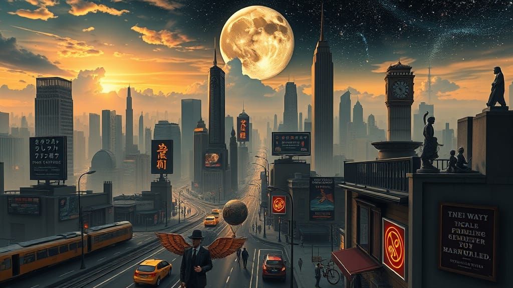 Dreamlike Metropolis in Liquid Architecture Style