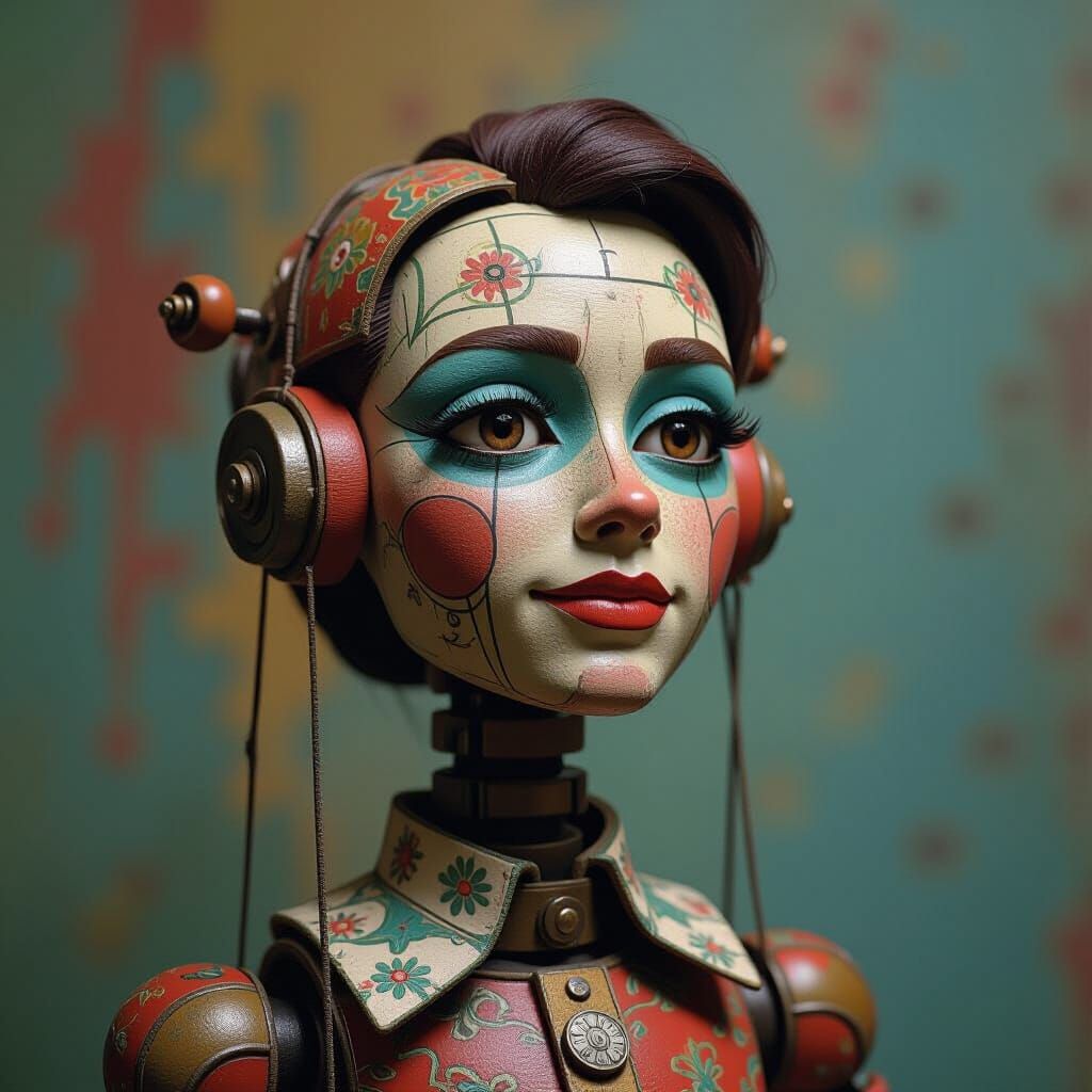 Detailed Wooden Marionette Concept Art