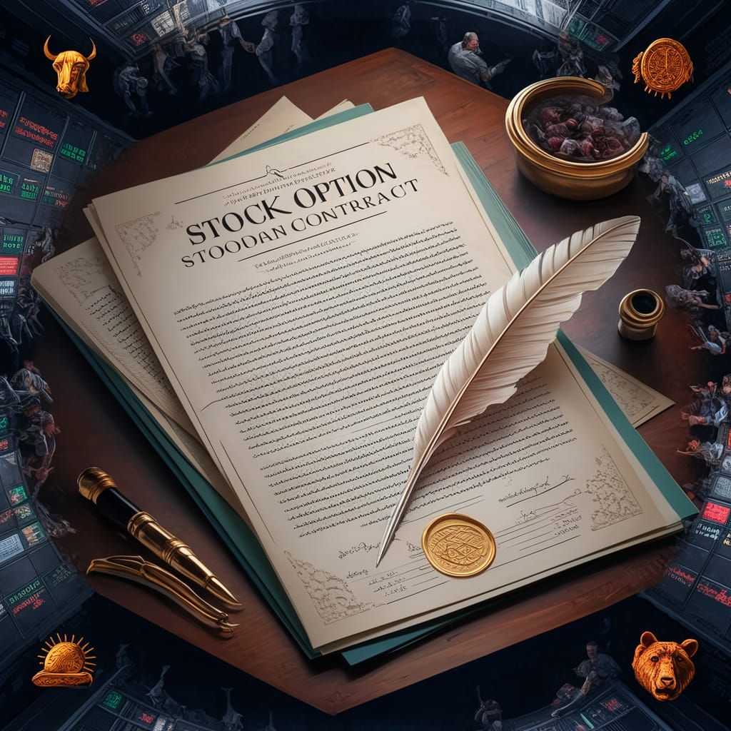 Visually Appealing Illustration of a Stock Option Contract