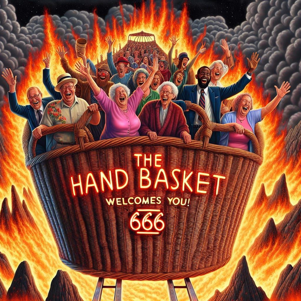 Surreal Riders Embark on a Fiery Infernal Journey