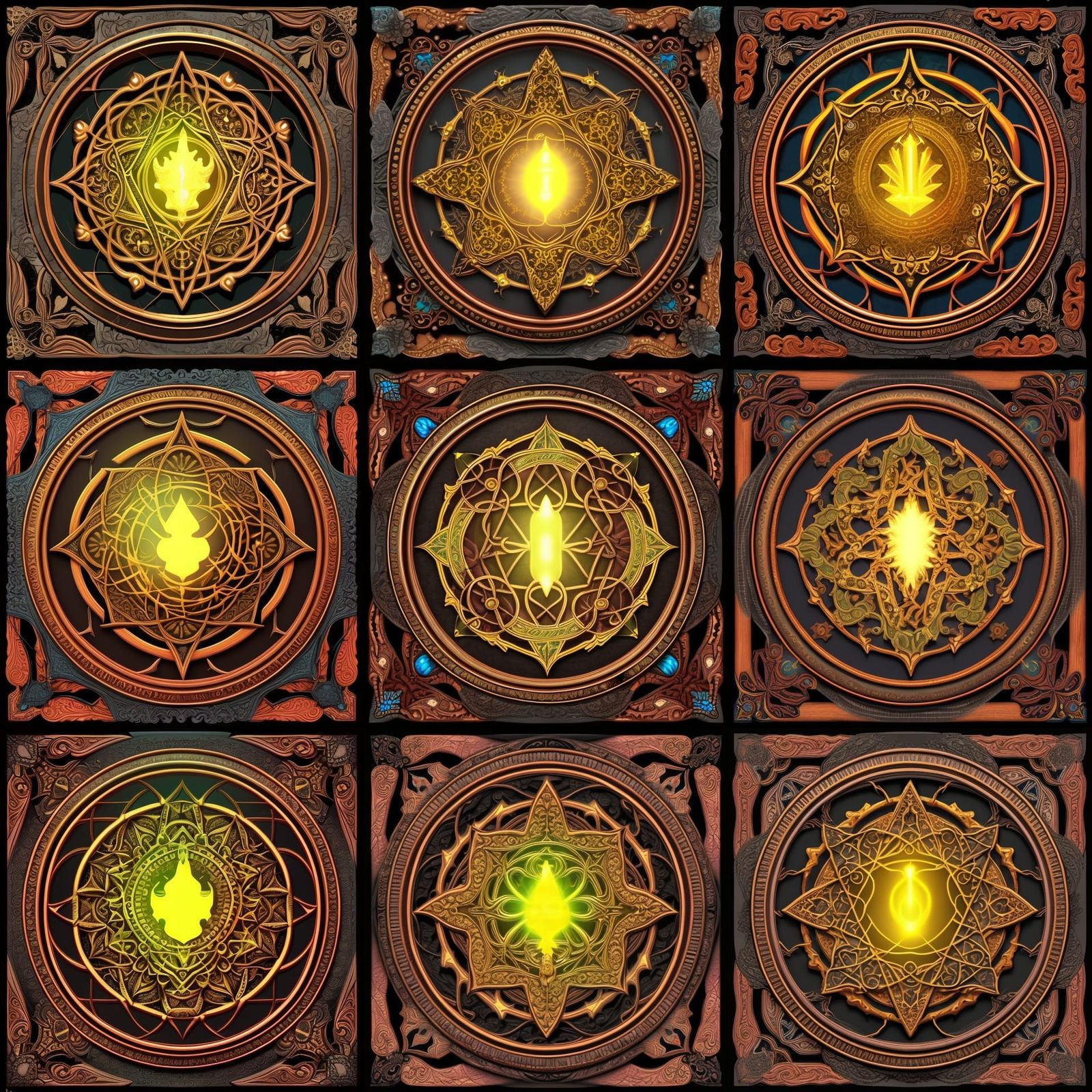 Mystical Spider Medallion: Ornate 3D Digital Art