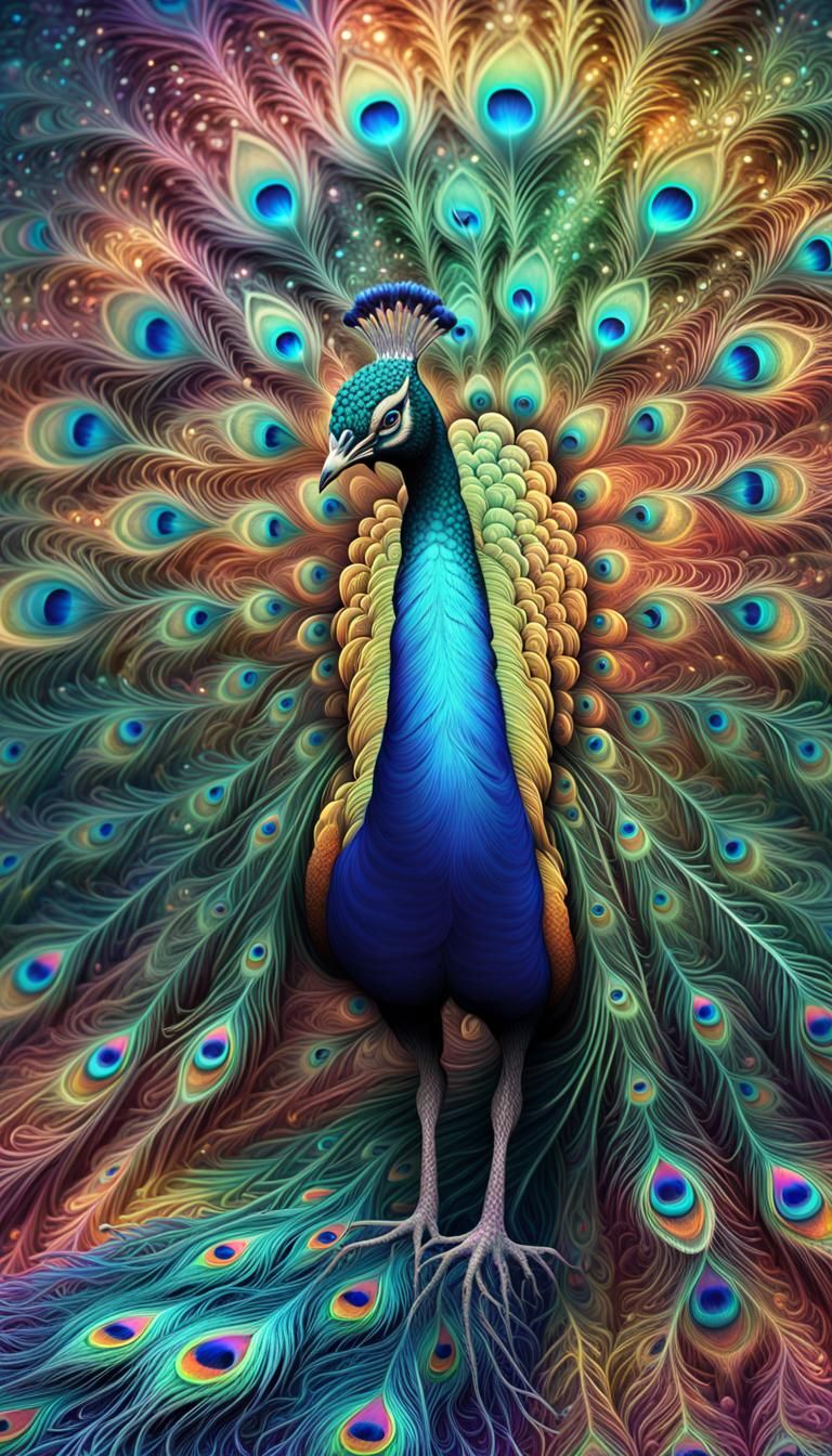 royal iridescent peacock