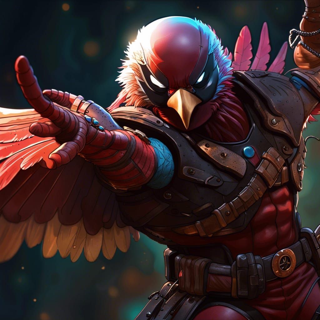 Eagle Judge and Deadpool Splash Art