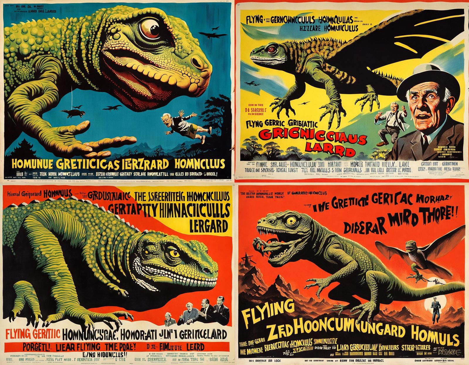 Vintage Horror: Flying Homunculus Movie Poster