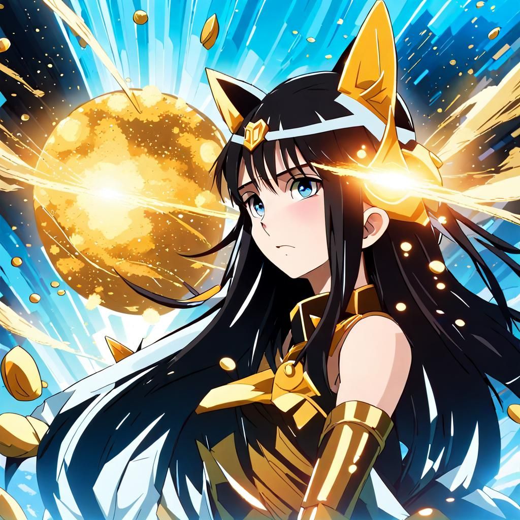 Cosmic Battle: Girl Caught in an Epic Clash