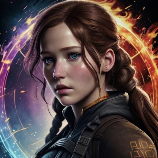 Hyperrealistic Anna in Hunger Games Concept Art