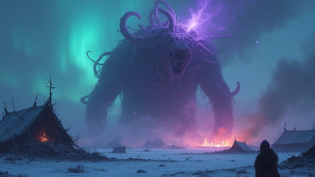 Colossal Entity Emerges from Frozen Tundra