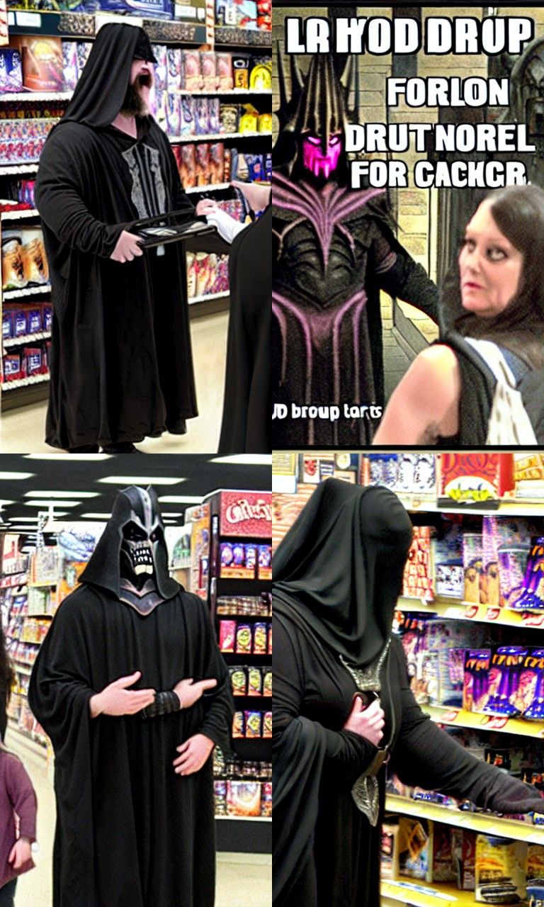 Dark Lord Flirts at Checkout Counter