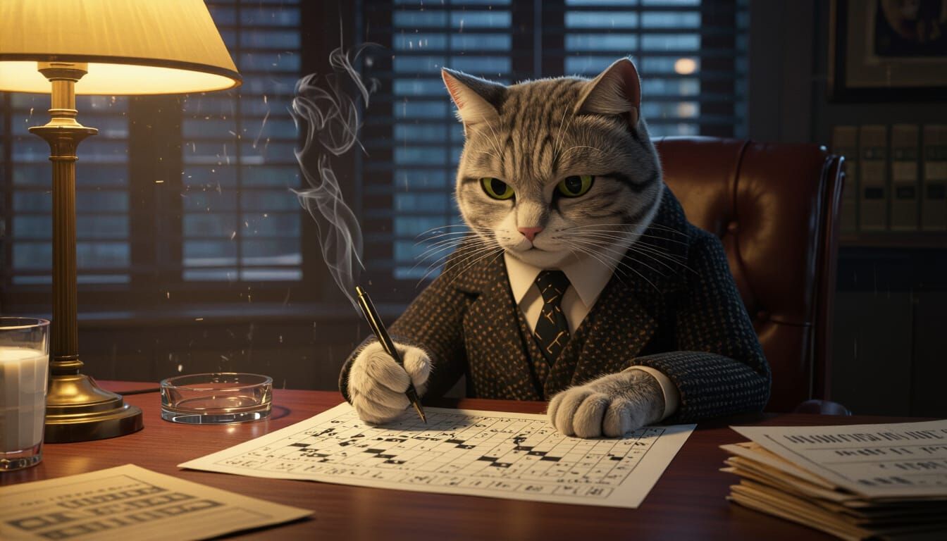 Anthropomorphic Detective Cat Solves 'Murder' in Noir Style