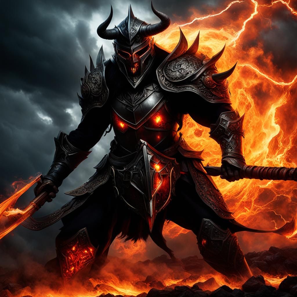 Death Dealer on Hellsteed: Hyperrealistic Demonic Concept Ar...