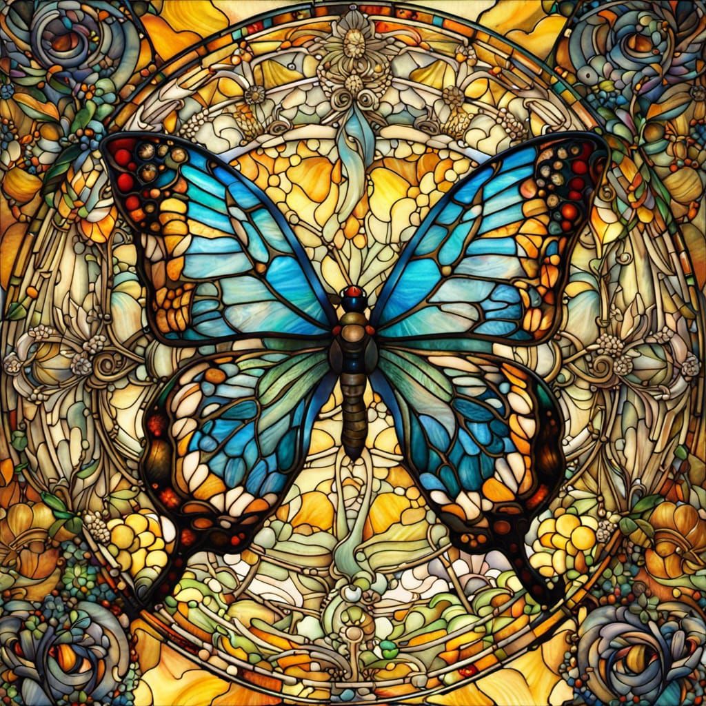 Stained glass butterfly