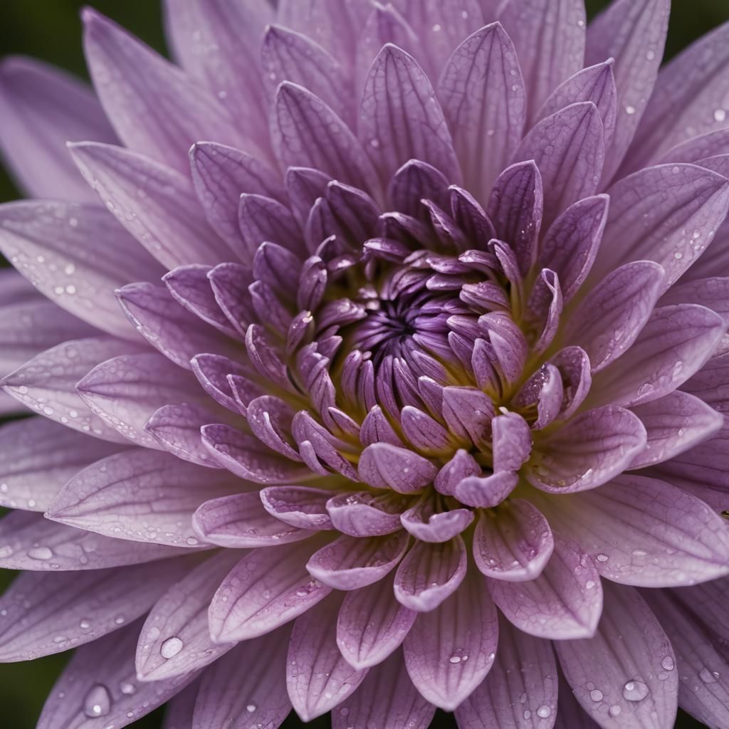 Extreme Close-Up of a Purple Flower