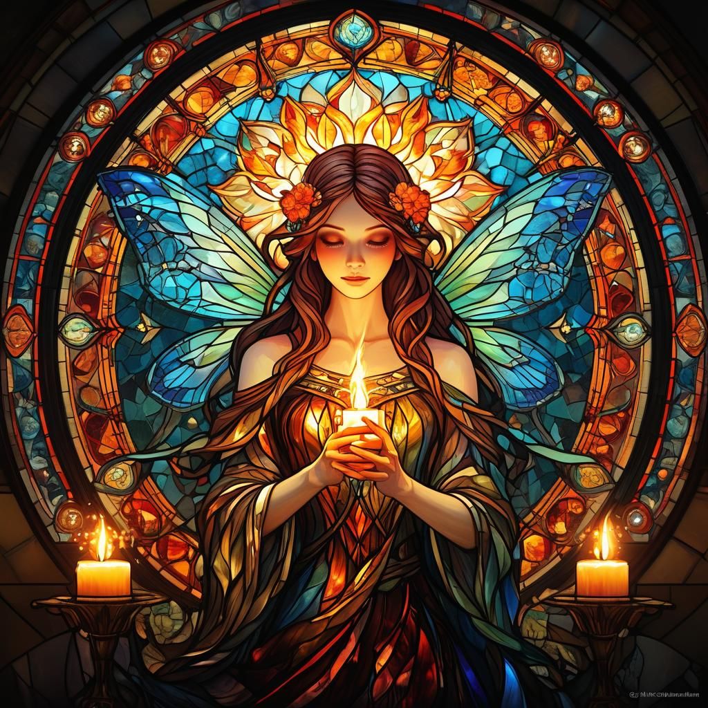 Stained Glass ( Beautifull fairy )