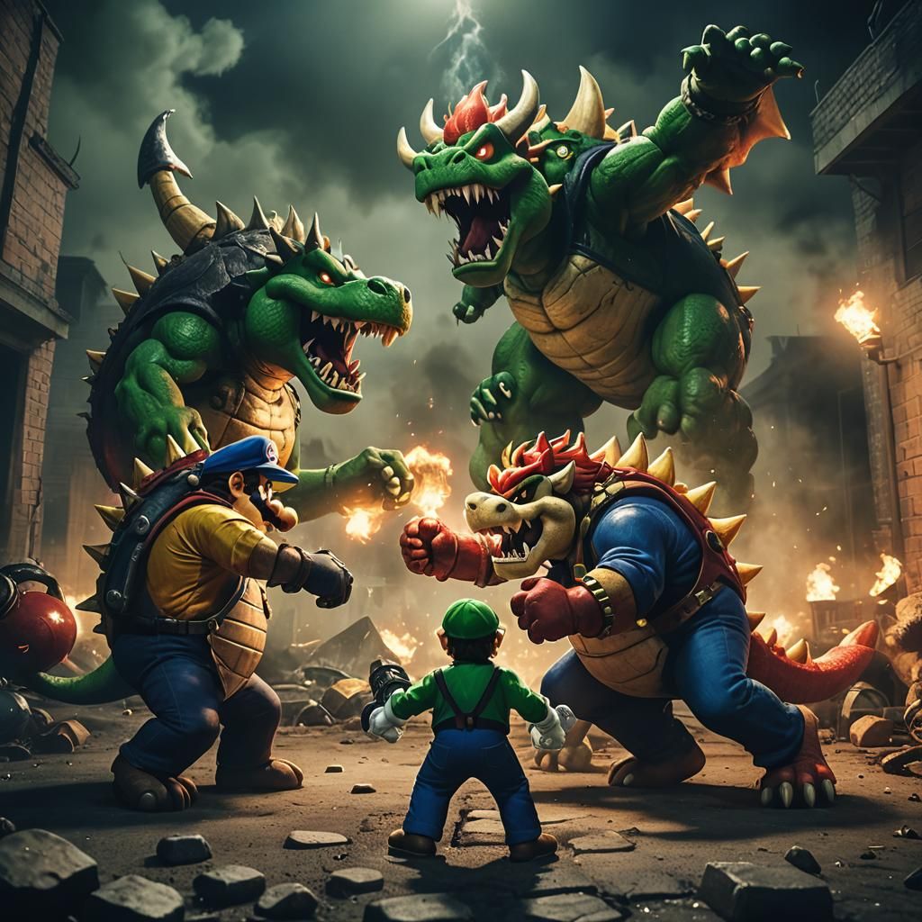 Mario and Luigi Versus Nightmare Bowser