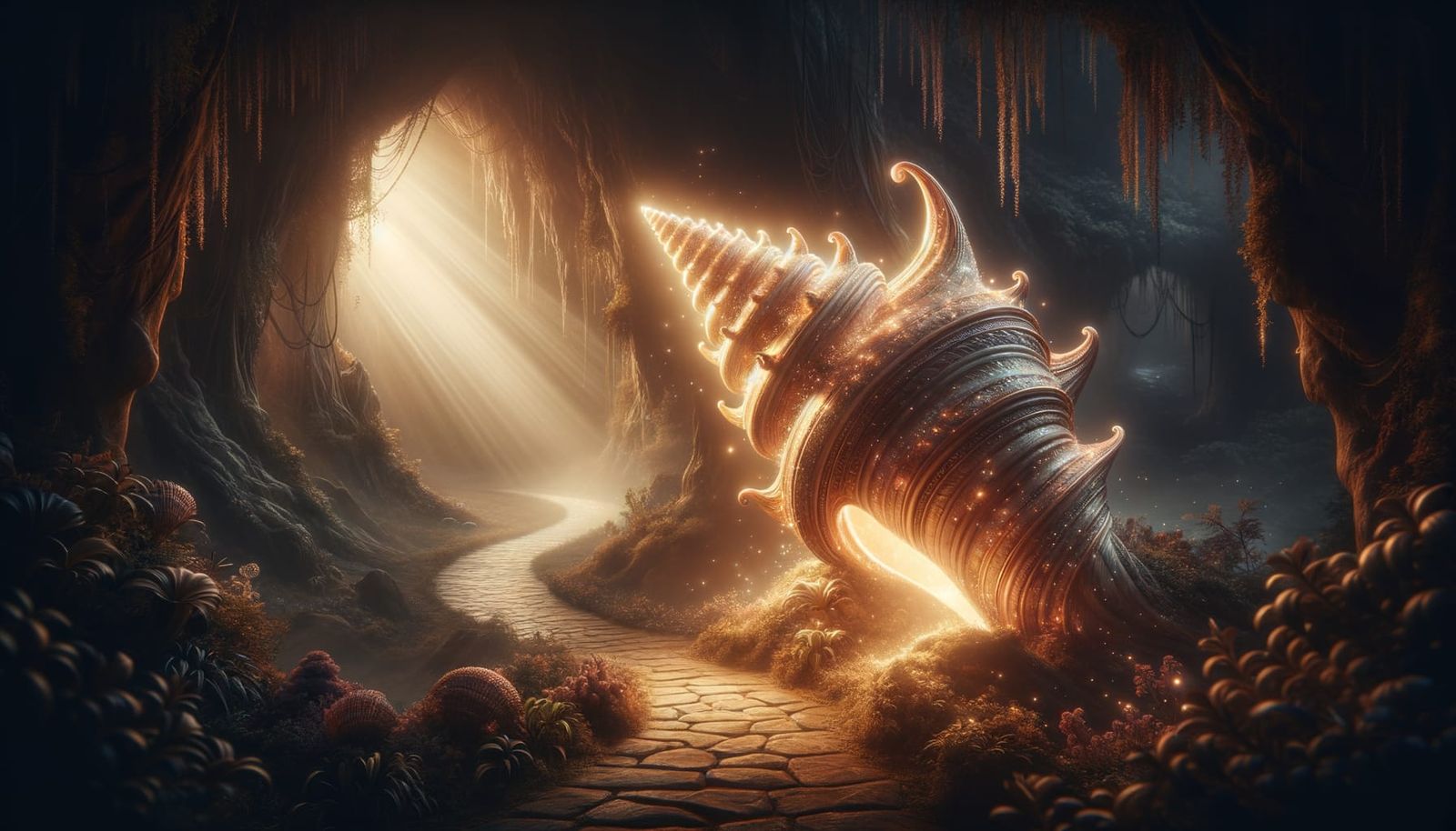 Magical Conch Shell Illuminates a Path