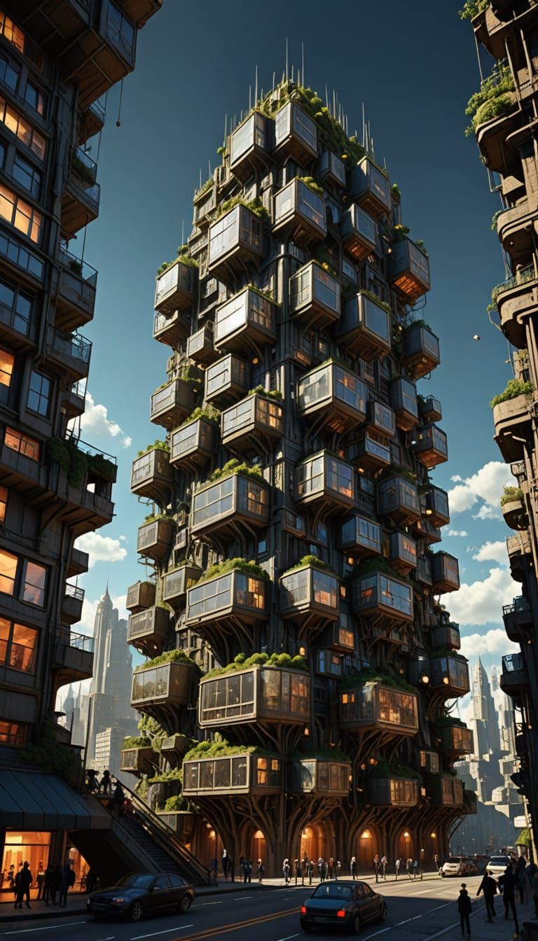 Cyberpunk Cityscape in Mandelbulb 3D