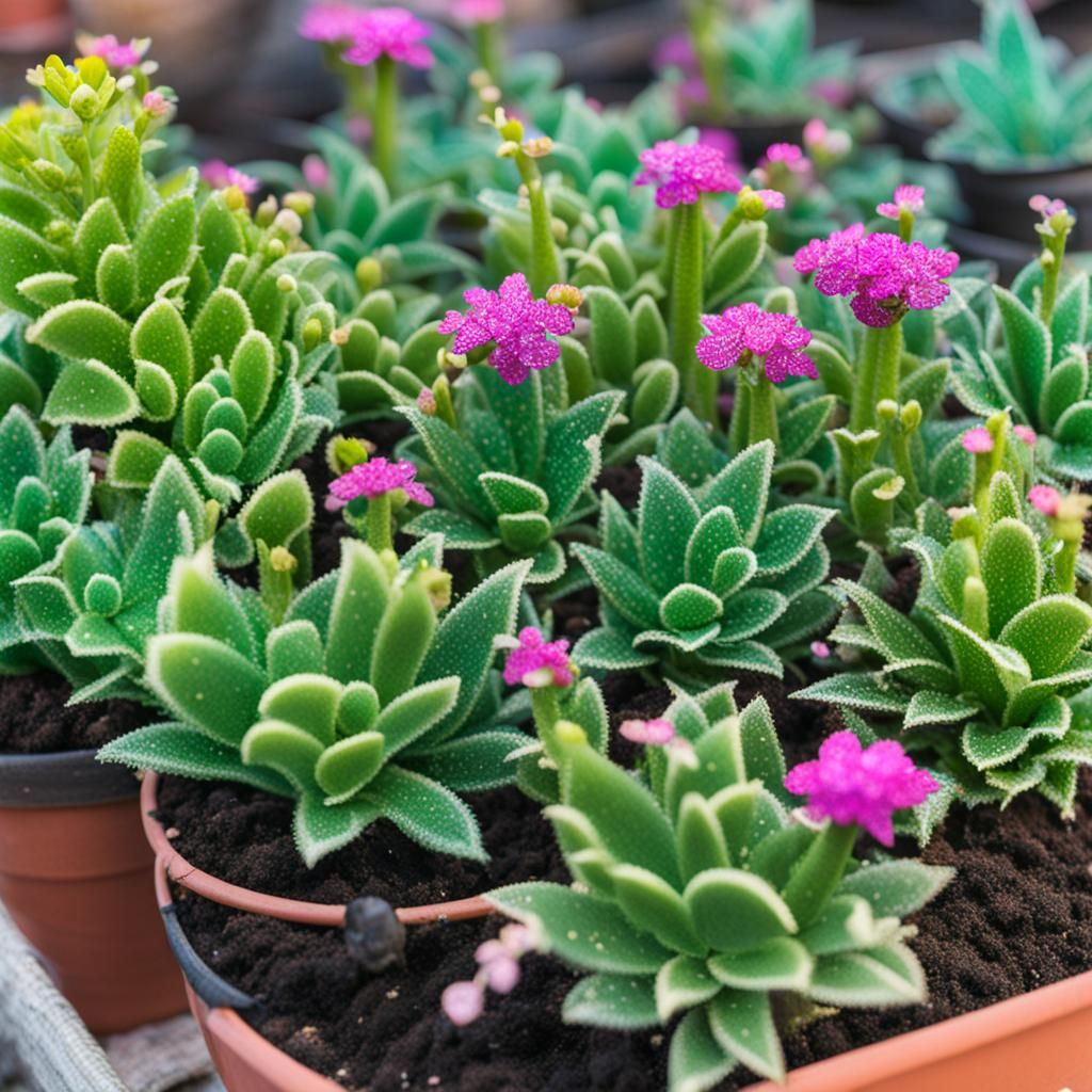 Sparkling Plants Growing in Enchanted Garden