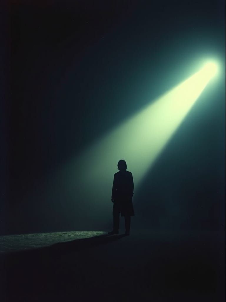 Heroic Figure in Cinematic Lighting, Shot on 35mm Film