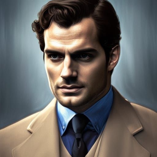 Handsome Investigator Portrait in Art Nouveau Style