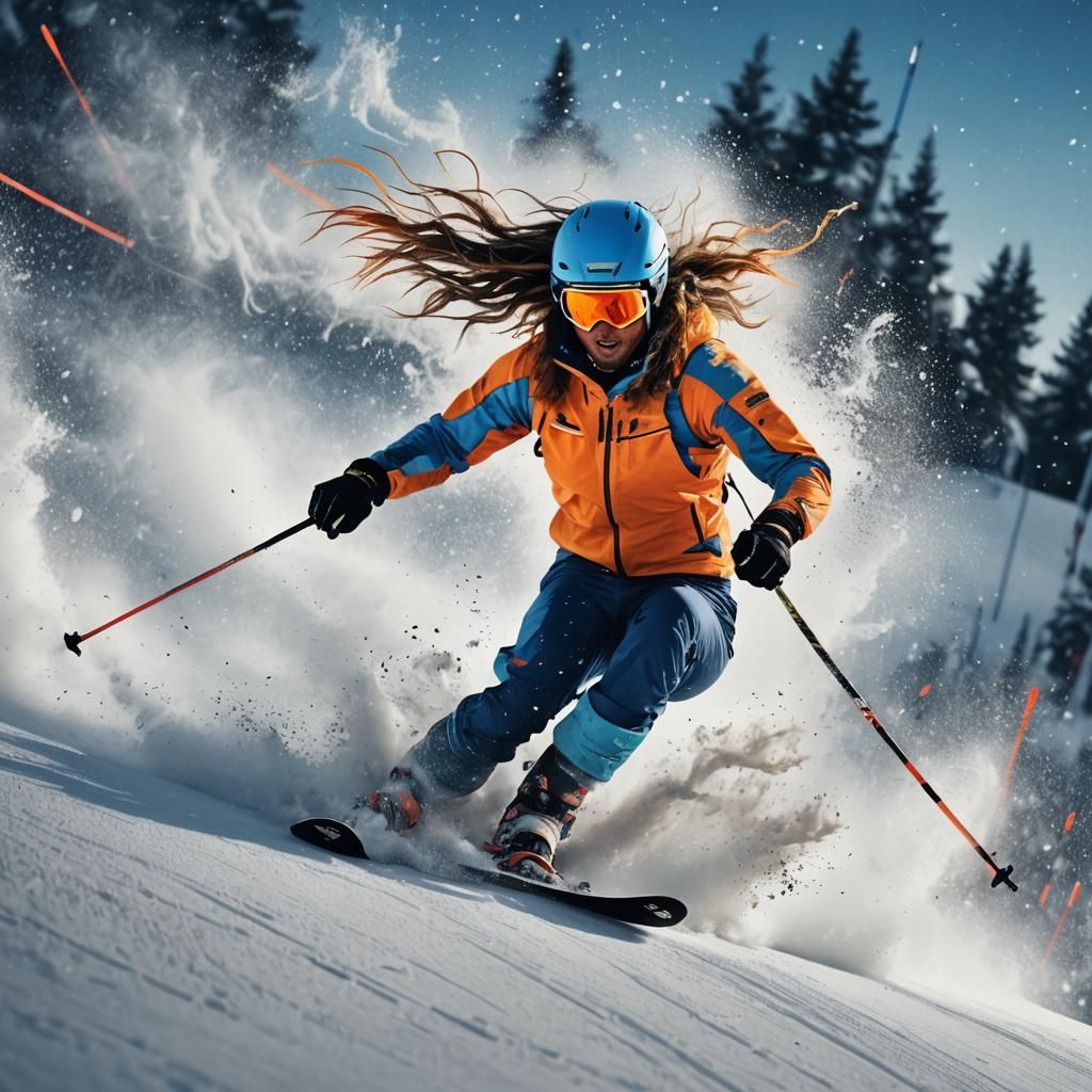 Skiing Through the Laid-Back Crowd in a Fast-Paced Winter Sc...