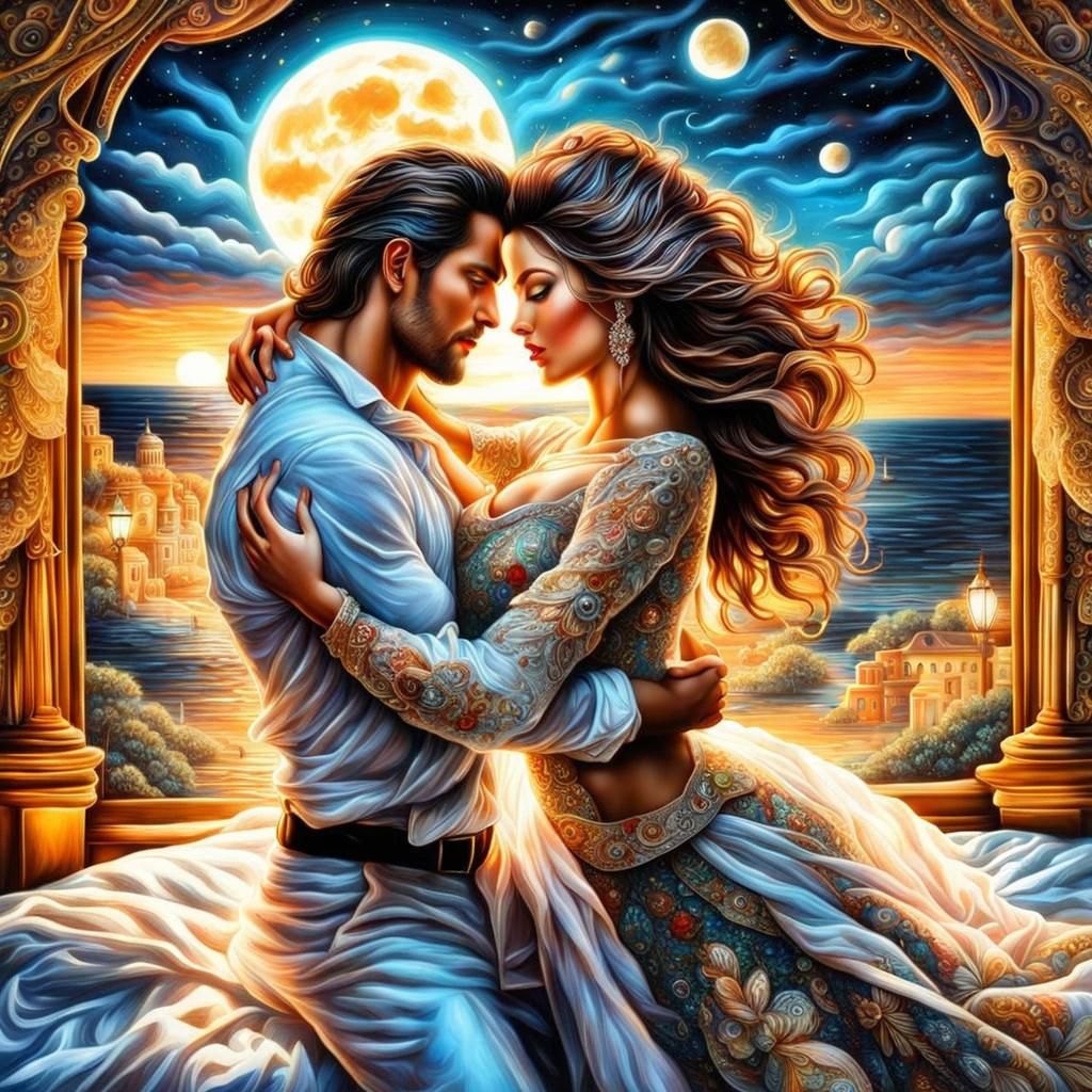 Passionate Desire in Hyperdetailed Airbrush Art