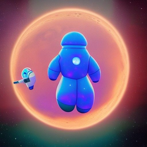 Baymax's Cosmic Flight to the Moon