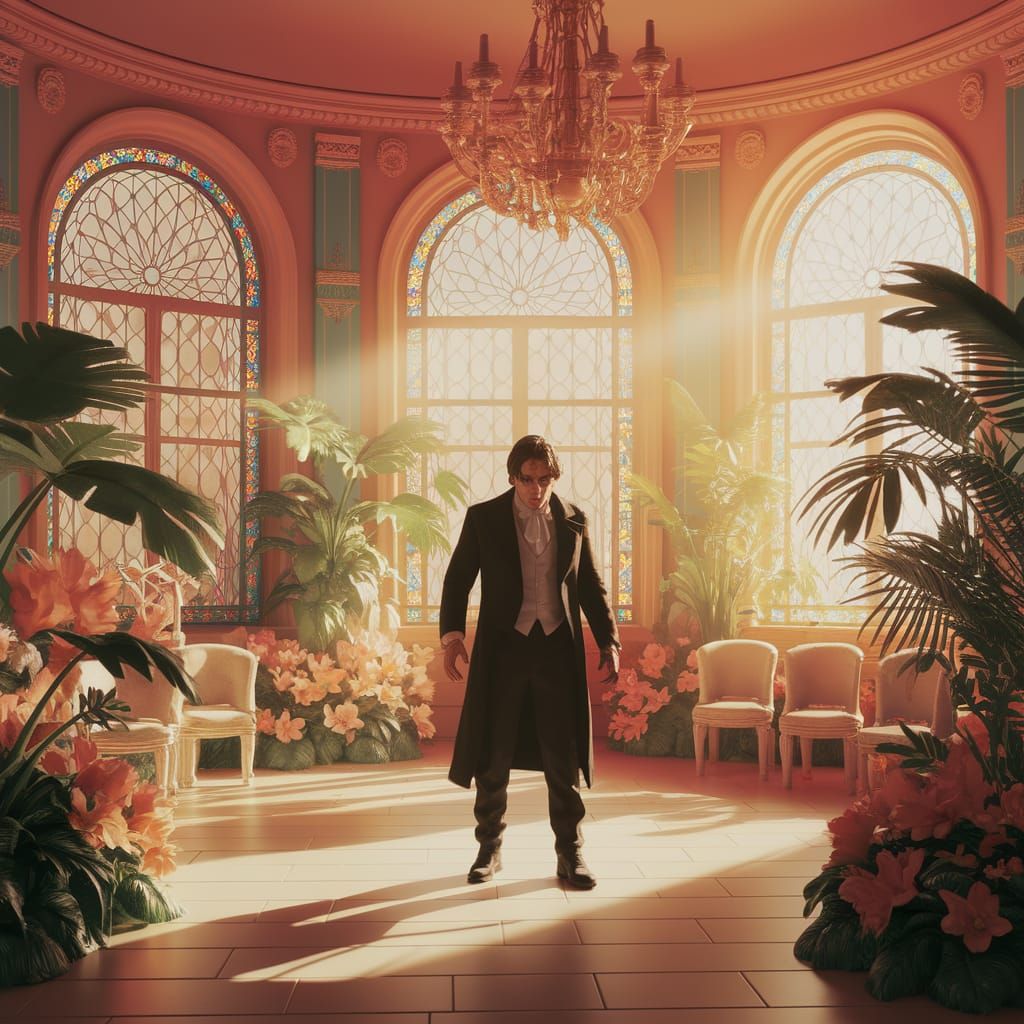 Ethereal Ballroom Intrigue in Pastel Hues