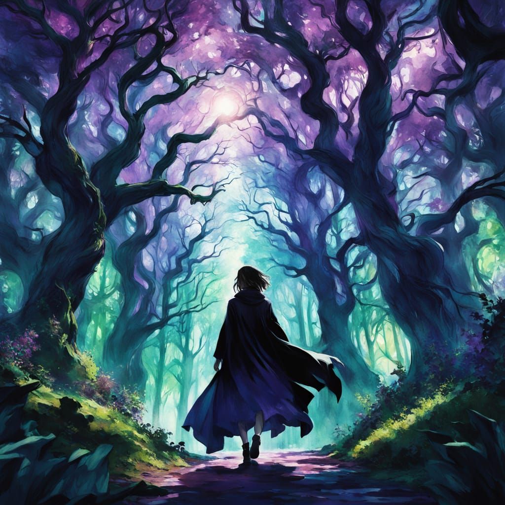 Mystical Dark Fantasy Anime Key Visual