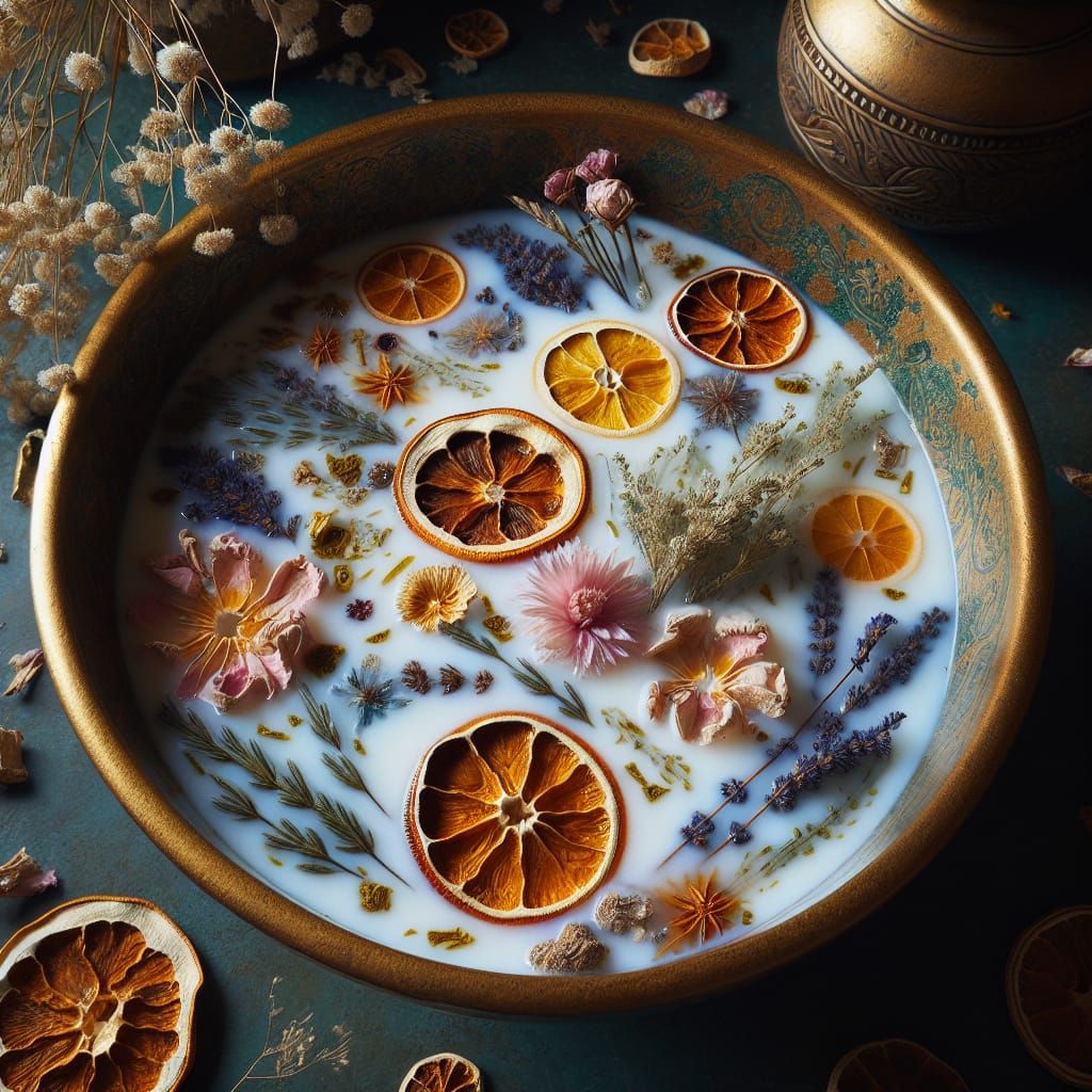 Luxurious Botanical Milk Bath with Citrus and Flowers