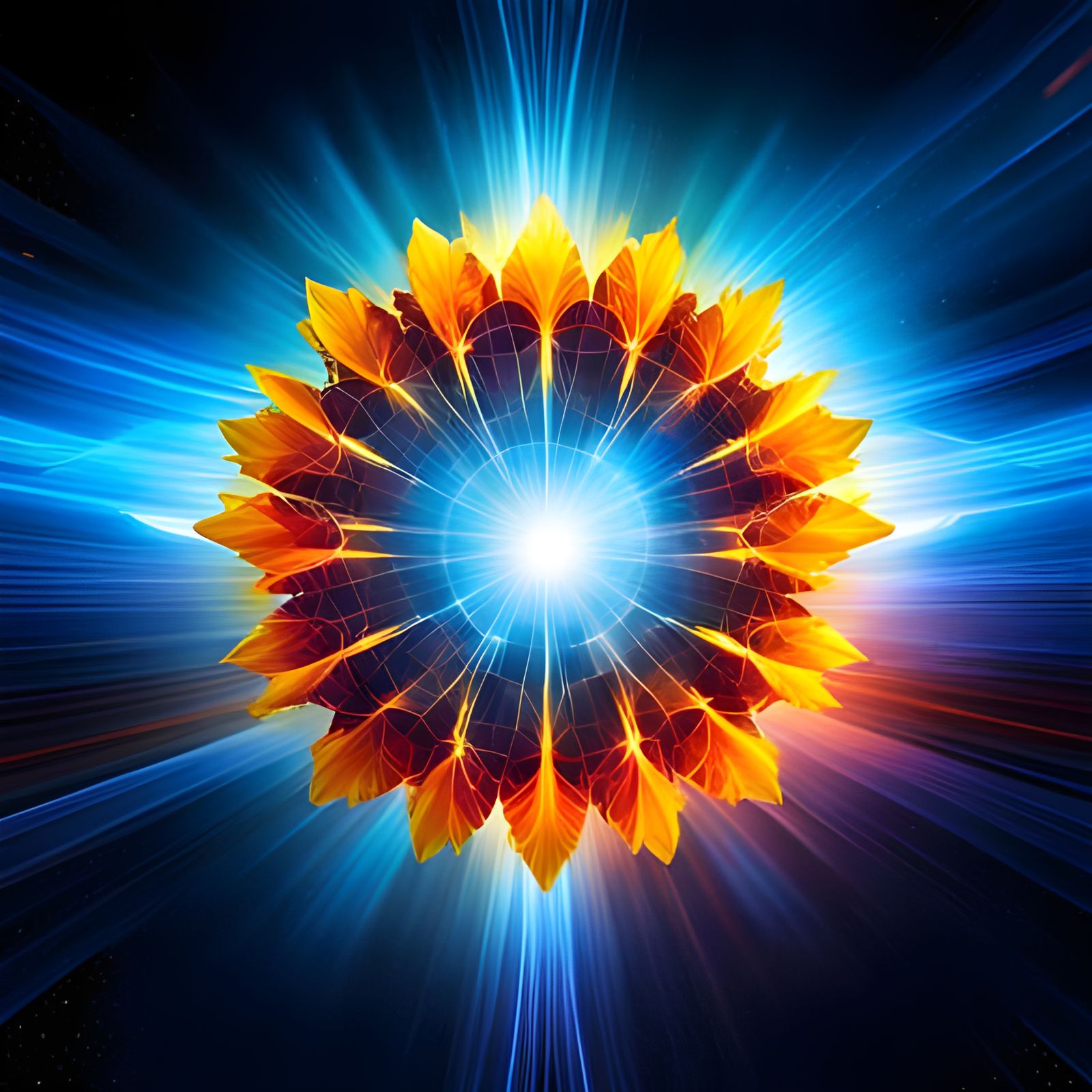 Cosmic Spark Ignites Life: A Spiritual Art Piece