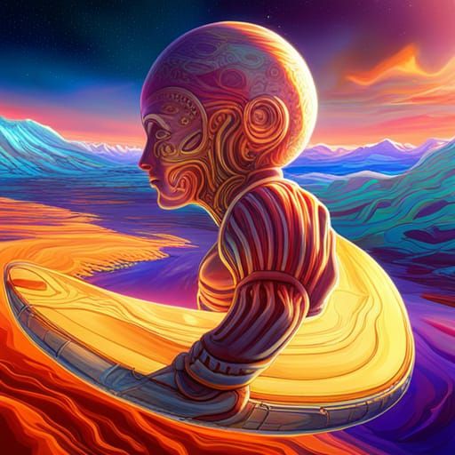 Pretzel People's Cosmic Surf Adventure: Holographic Illustra...