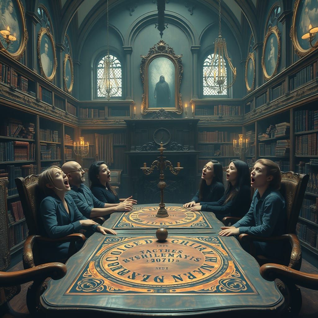 Mysterious Gothic Mansion Séance in High Detail