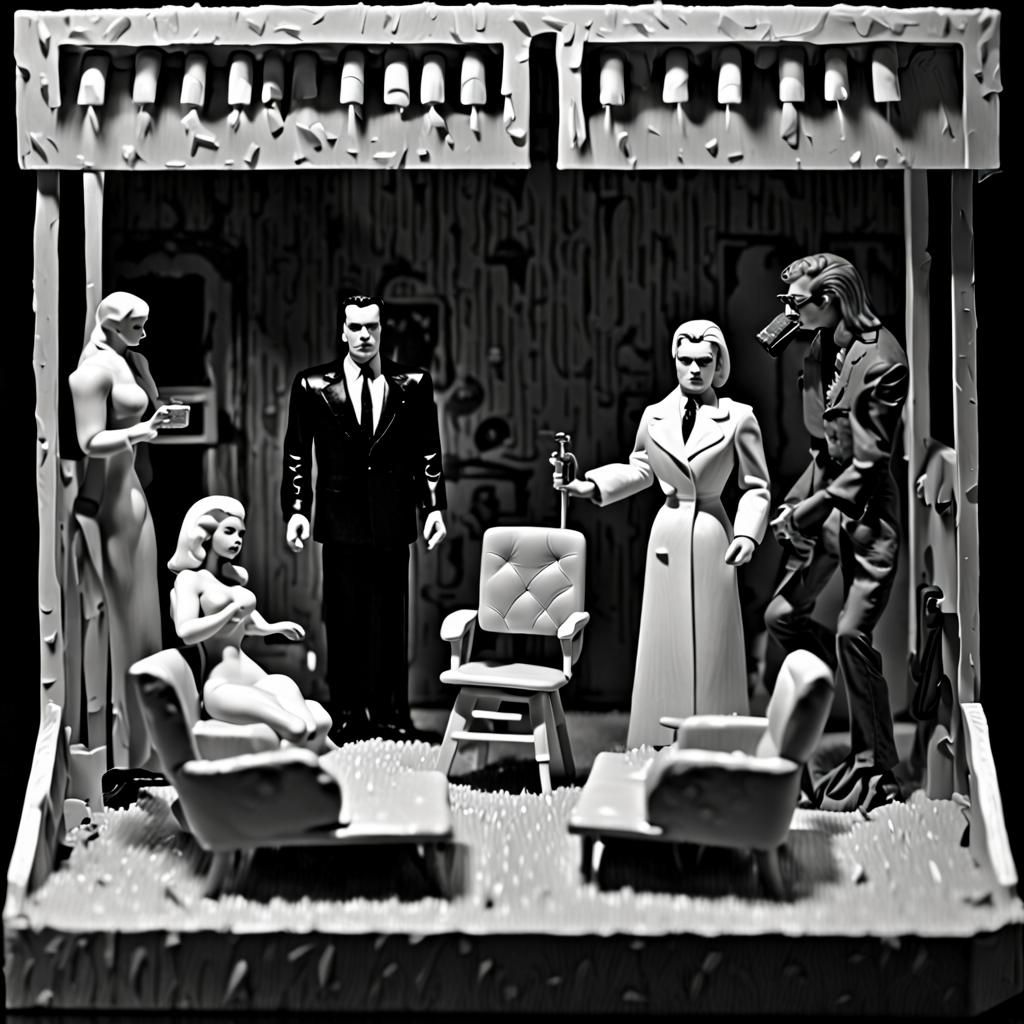 Ed Wood Sci-Fi Diorama: A Retro Vision