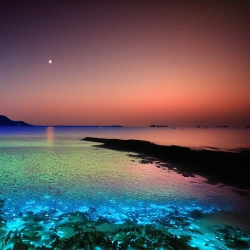 Bioluminescent Plankton at Night: Koh Rong Sanloem Photo