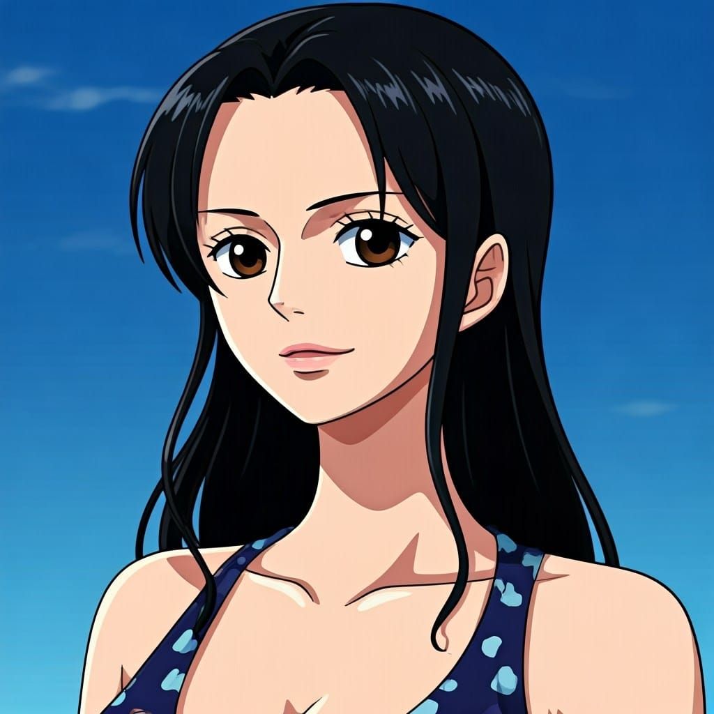Nico Robin Anime Girl in Manga Style