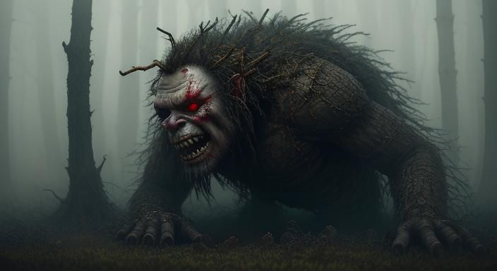 Eerie Macro Photograph of Troll Emerging From Heart