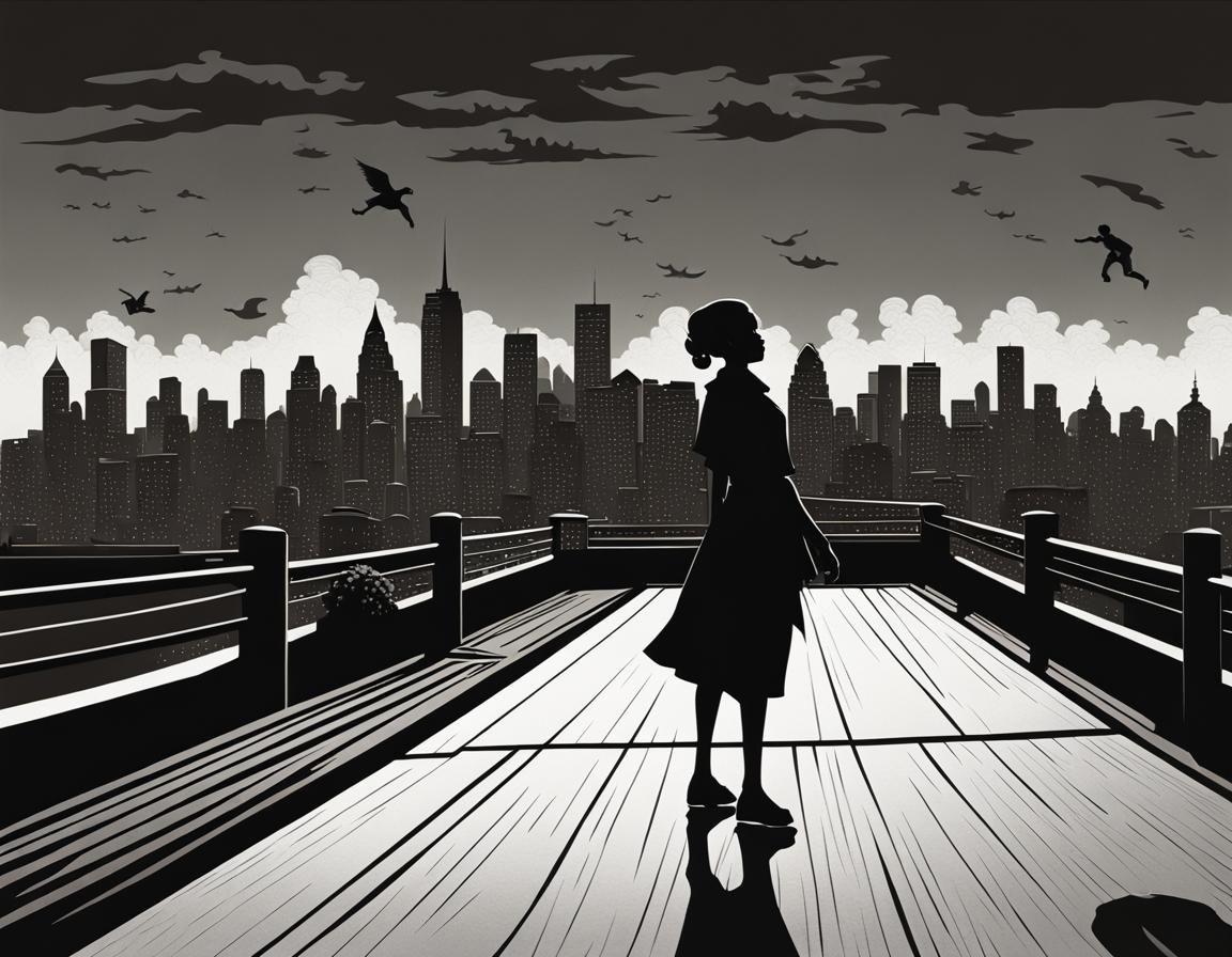 Dramatic Silhouette Art of a Mysterious Figure
