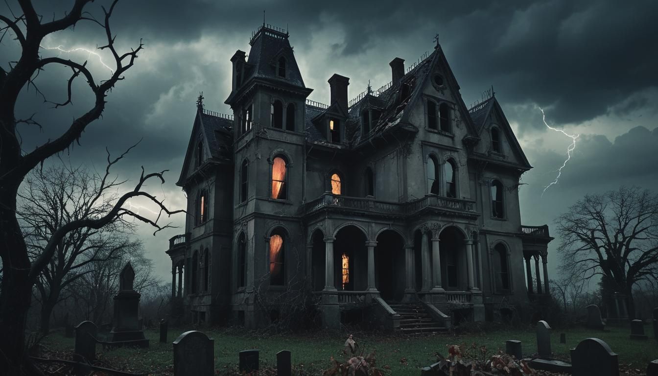Haunted Mansion in Gothic Surrealism Style