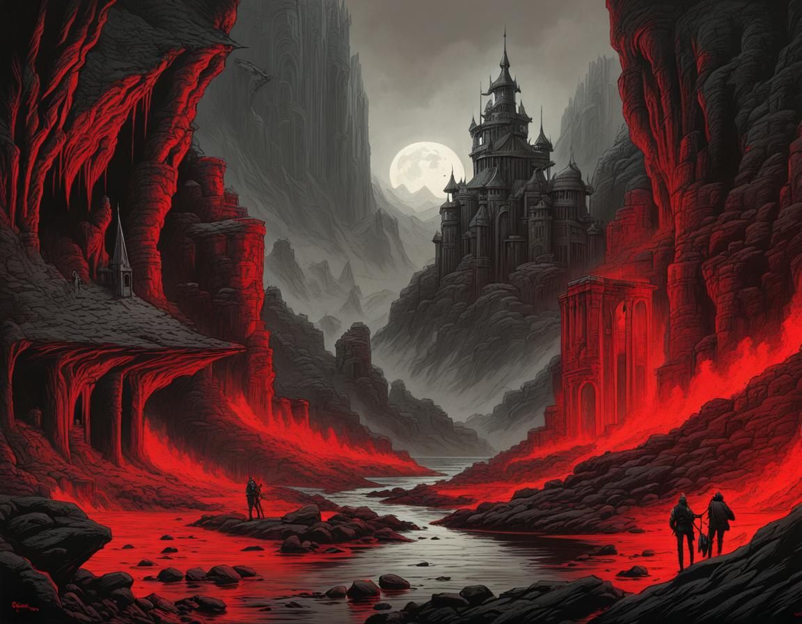 Castle in the valley - 
inspired by DnD