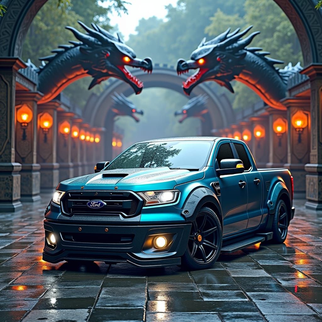 Customized Ford Ranger in Mortal Kombat Arena