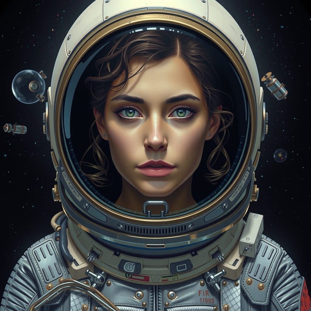 Resilient Astronaut Confronts Endless Space in a Haunting, P...
