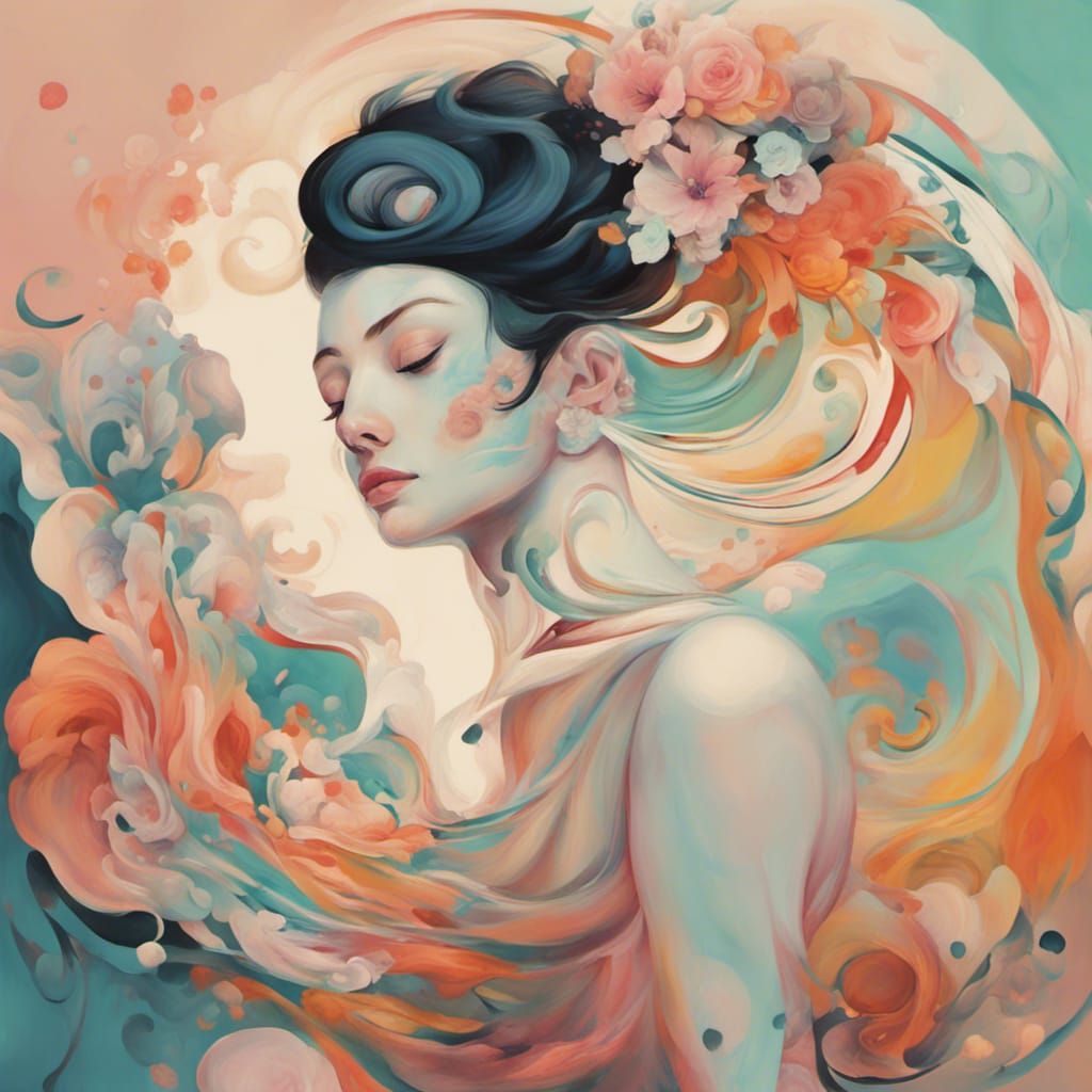 Surreal Floral Entity in Pop Art Style