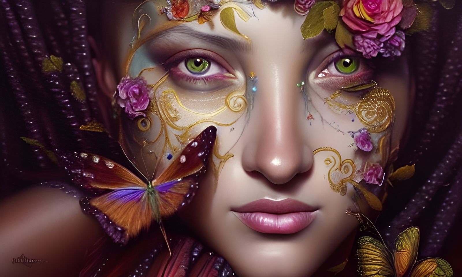 Radiant Beauty Amidst Fairy Dust in Hyperrealism